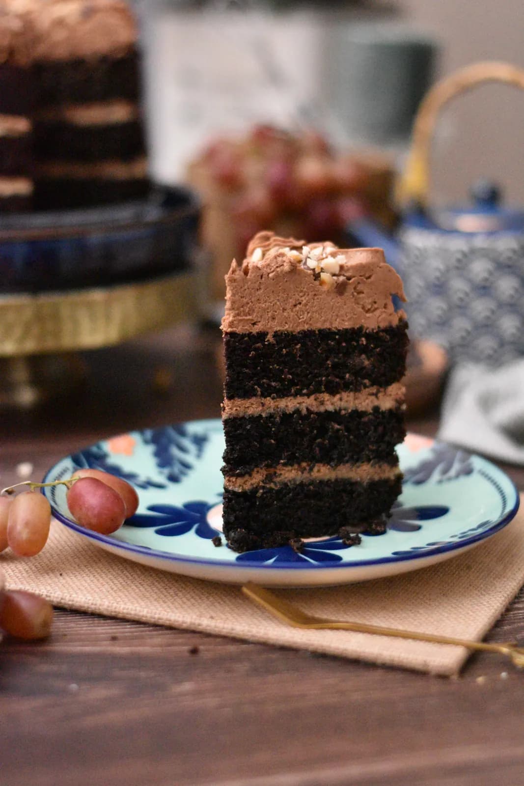 Chocolate hazelnut slice